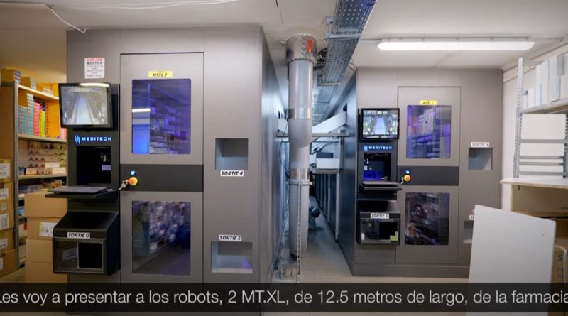Caso de éxito Farmacia Prado. 2 Robots con cargador automático + Aerocom (Video)